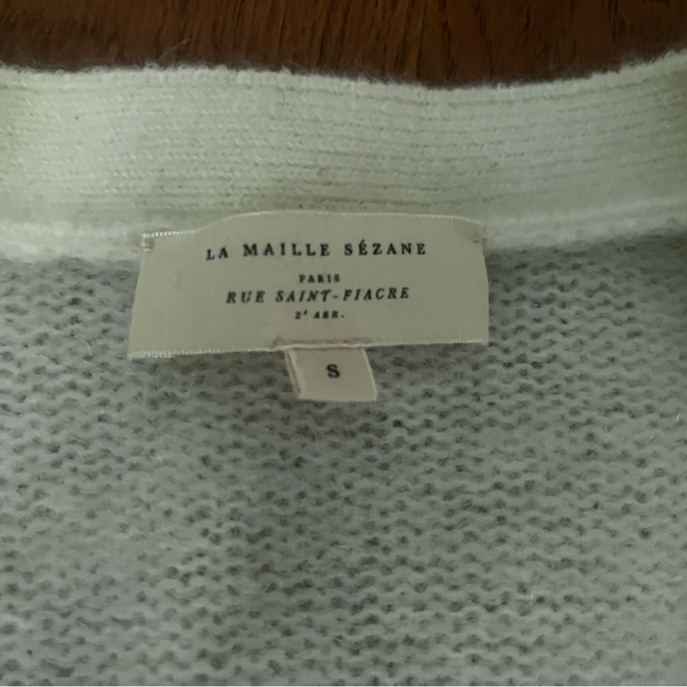 Sezane Mia Mohair Wool Button-Up Cardigan NWOT - Picture 3 of 4